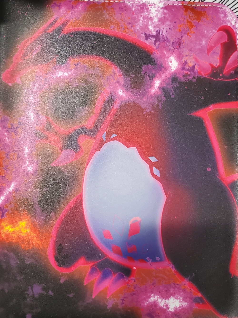 Pokemon Neon Dragon Graphic Zip Card Binder